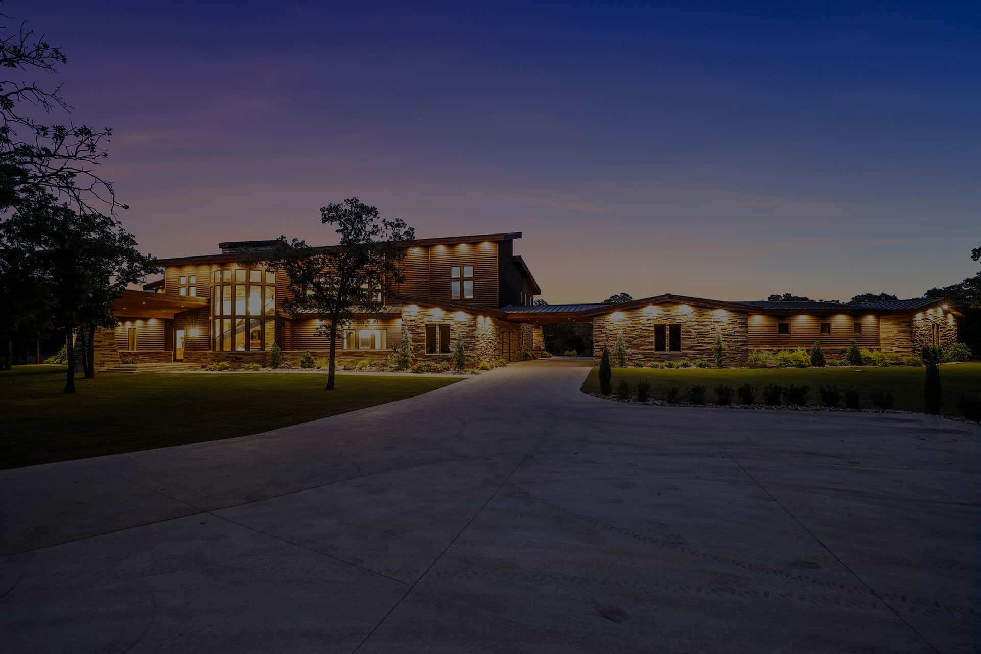 Luxury custom home exterior in North Texas